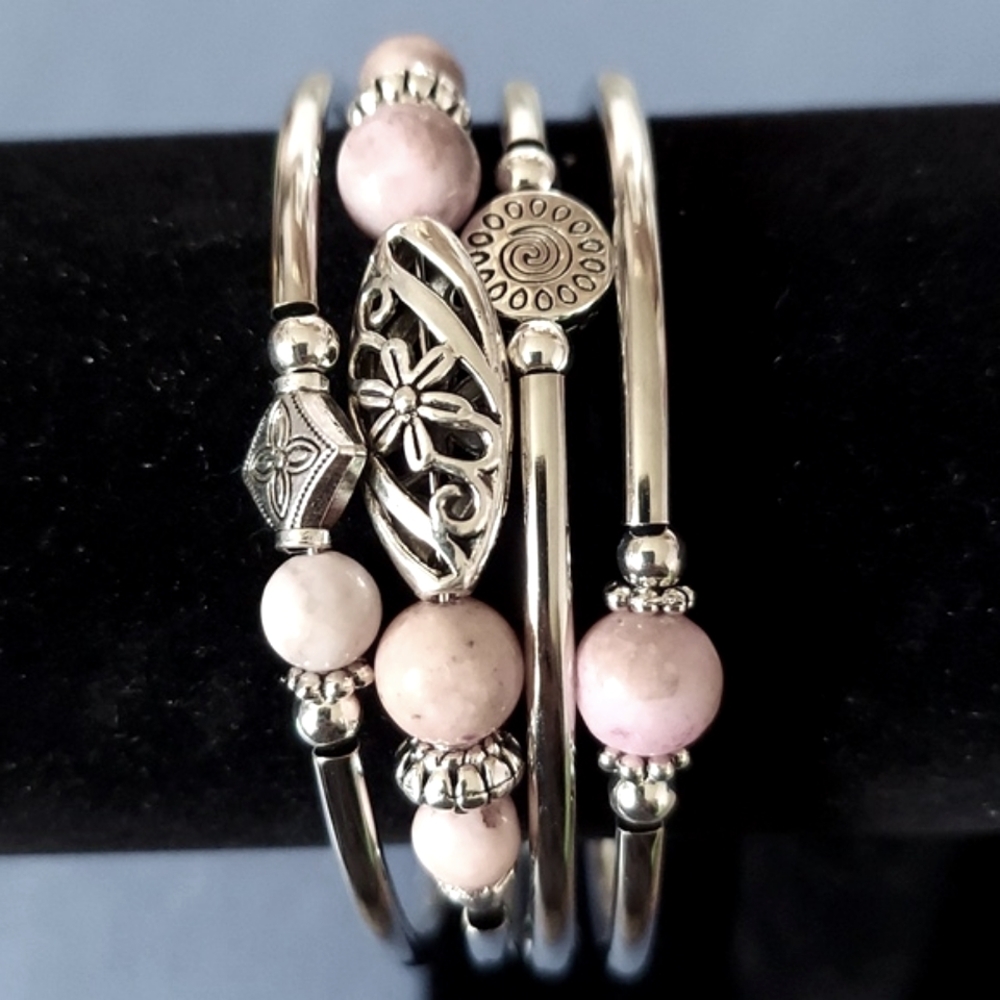 Modern Design Pink Wrap Bracelet